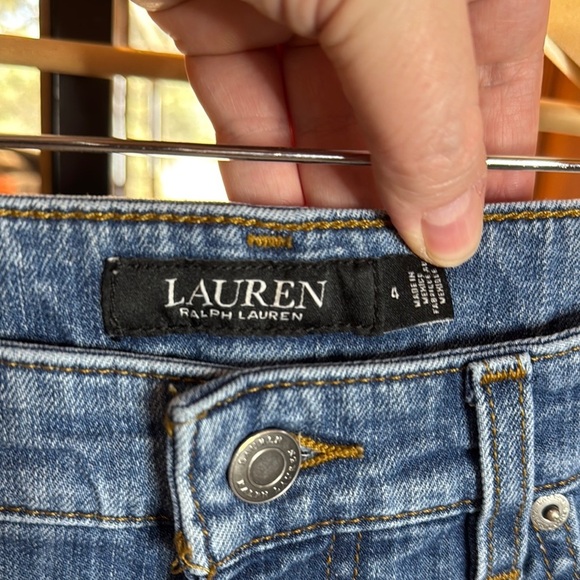 Ralph Lauren Black Label Mid-Rise Straight Ocean Blue Jean Size 4 - Picture 5 of 8